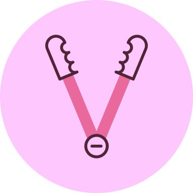 Tong Web simgesi, basit vektör illüstrasyonu