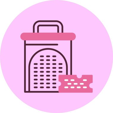 Peynir rendesi. Web simgesi basit illüstrasyon