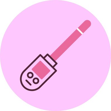 termometre ağ simgesi, basit vektör illüstrasyonu