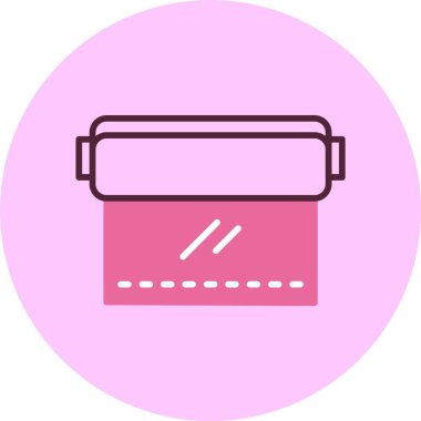 Cling Film Web simgesi, basit vektör illüstrasyonu