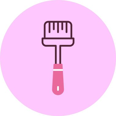 Basting fırça web simgesi, basit vektör illüstrasyonu