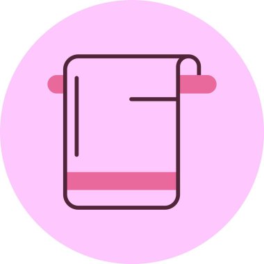 Havlu Web simgesi, basit vektör illüstrasyonu