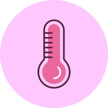 Termometre. Web simgesi basit illüstrasyon