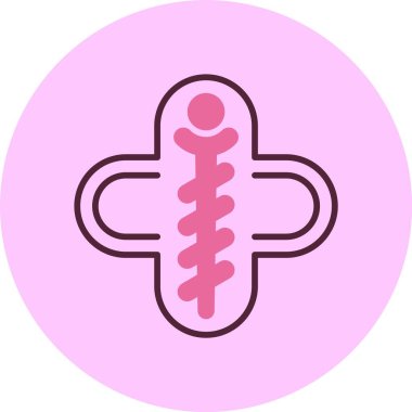 Tıp sembolü web simgesi, basit vektör illüstrasyonu