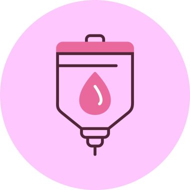 Kan torbası web simgesi, basit vektör illüstrasyonu