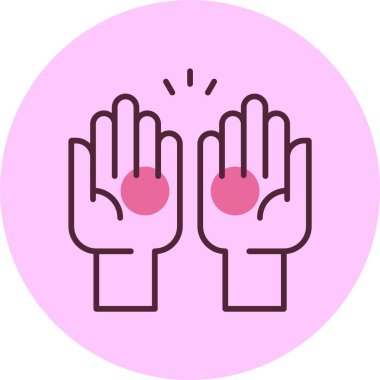 Hands web simgesi, basit vektör illüstrasyonu