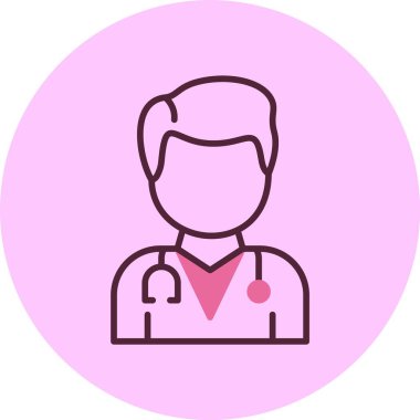 doktor vektör simgesi modern basit illüstrasyon 