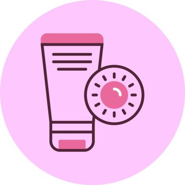 Güneş bloğu web simgesi, basit vektör illüstrasyonu