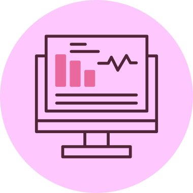 Web simgesini, basit vektör illüstrasyonunu izle