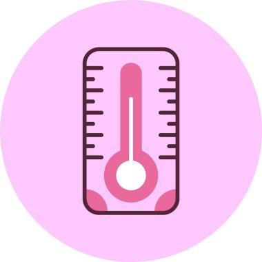 Termometre. Web simgesi basit illüstrasyon