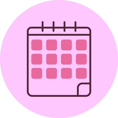 Takvim. Web simgesi basit illüstrasyon