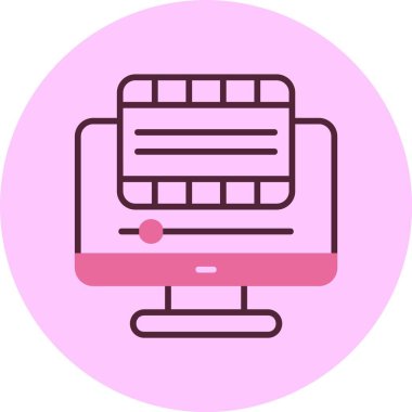 Animasyon web simgesi, basit vektör illüstrasyonu