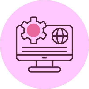 Teknoloji Ürünleri Web simgesi, basit vektör illüstrasyonu