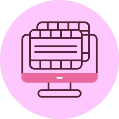 Seriler web simgesi, basit vektör illüstrasyonu