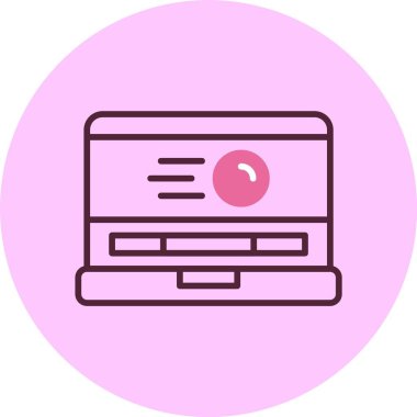 Hareket grafik web simgesi, basit vektör illüstrasyonu