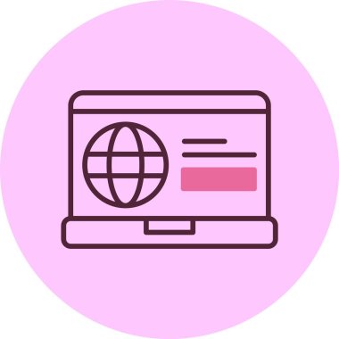 dizüstü bilgisayar simgesi, vektör illüstrasyonu basit tasarım