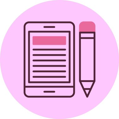 Blog. Web simgesi basit illüstrasyon