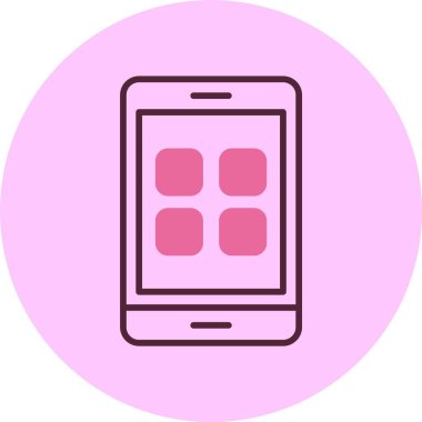 cep telefonu simgesi, vektör illüstrasyonu basit tasarım