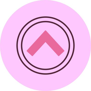 Yukarı ok web simgesi vektör illüstrasyonu 