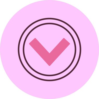 Aşağı ok web simgesi vektör illüstrasyonu 