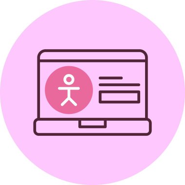 dizüstü bilgisayar simgesi, vektör illüstrasyonu basit tasarım