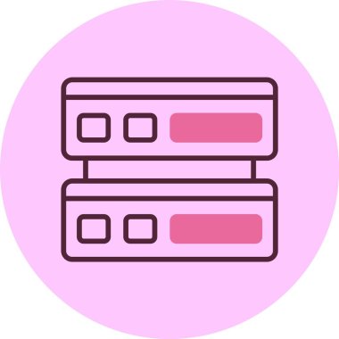 Sunucu. Web simgesi basit illüstrasyon