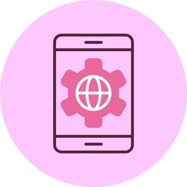 akıllı telefon simgesi, vektör illüstrasyonu basit tasarım