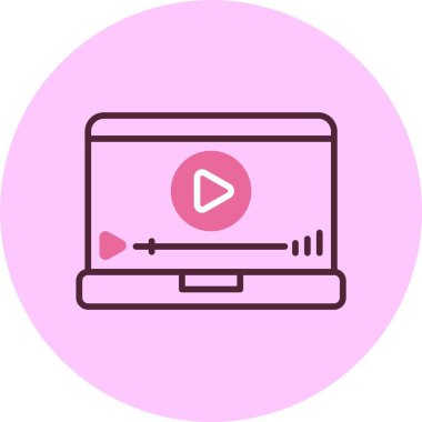 Oynayın. Web simgesi basit illüstrasyon 