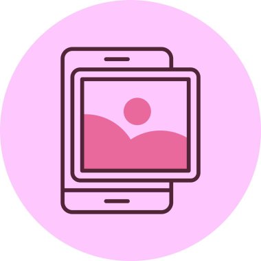 cep telefonu simgesi, vektör illüstrasyonu basit tasarım