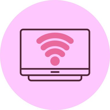 Akıllı TV web simgesi basit illüstrasyon