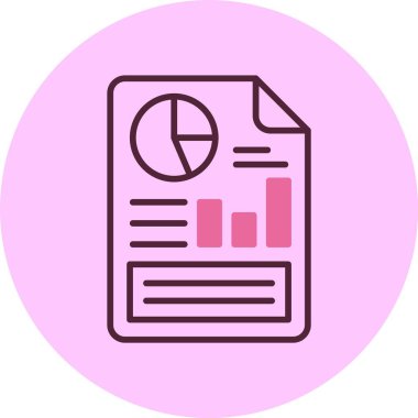 Rapor ver. Web simgesi basit illüstrasyon