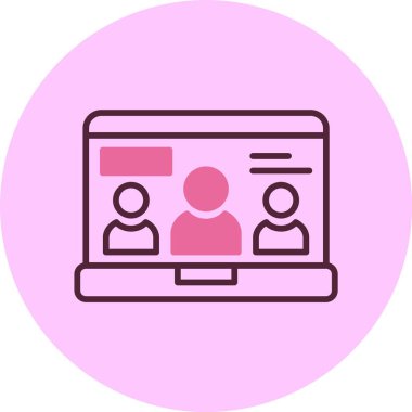 Grup web simgesi basit illüstrasyon