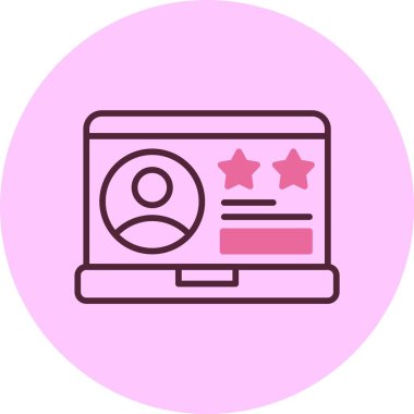 Reyting. Web simgesi basit illüstrasyon