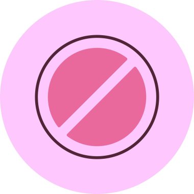 Yasaklandı. Web simgesi basit illüstrasyon