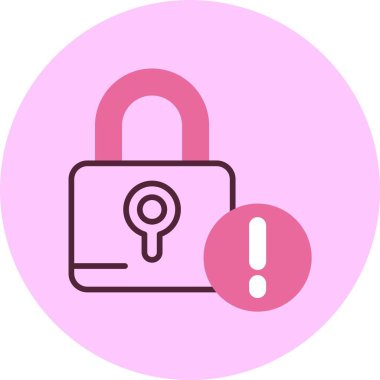 Kilit. Web simgesi basit illüstrasyon 