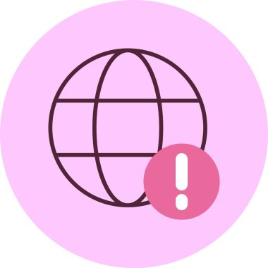 vektör küre simgesi illüstrasyonu İnternet bağlantısı kavramı 