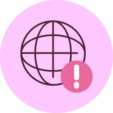 Dünya. Web simgesi basit illüstrasyon