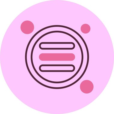 Menü Düğmesi web simgesi, basit vektör illüstrasyonu