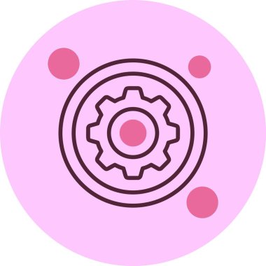 Ayarlar Düğme simgesi, vektör illüstrasyonu basit tasarım