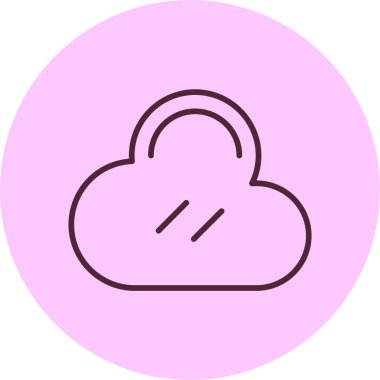  bulut web simgesi, basit vektör illüstrasyonu