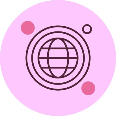 vektör küre simgesi illüstrasyonu İnternet bağlantısı kavramı 