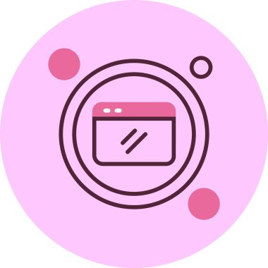 Tarayıcı Düğmesi web simgesi, basit vektör illüstrasyonu