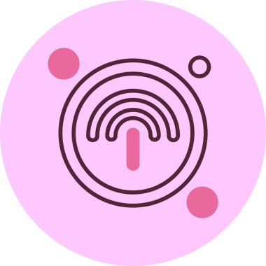 Hotspot düğme simgesi, vektör illüstrasyonu basit tasarım