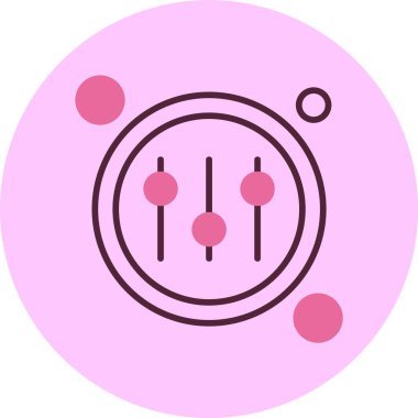 Kontrol Düğmesi simgesi, vektör illüstrasyonu basit tasarım