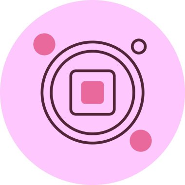 Düğme simgesi, vektör illüstrasyonu basit tasarım