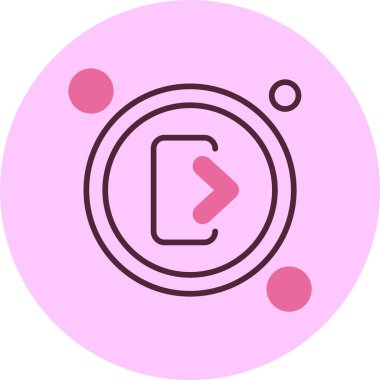 Çıkış düğmesi simgesi, vektör illüstrasyonu basit tasarım