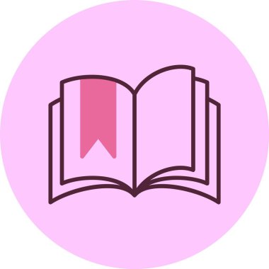 kitap simgesi, vektör illüstrasyonu basit tasarım
