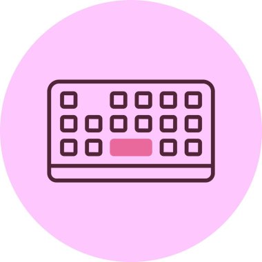 Klavye. Web simgesi basit illüstrasyon