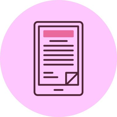 E-kitap simgesinin vektör illüstrasyonu