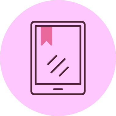 tablet. Web simgesi basit illüstrasyon